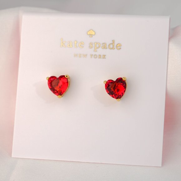 Kate Spade My Love Heart Studs Earrings + Dust Bag (Brand New)